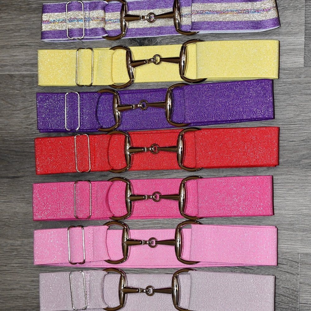 Stylish Women's Glitter Belt Set 7pc
